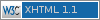 XHTML 1.1 valid